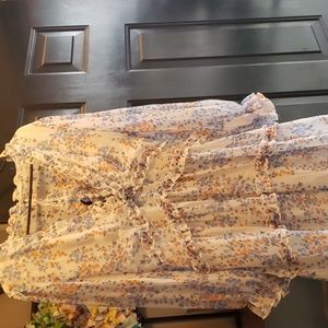 sheer floral dress medium